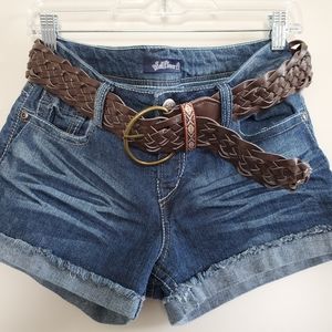 Factory Connection denim shorts with belt